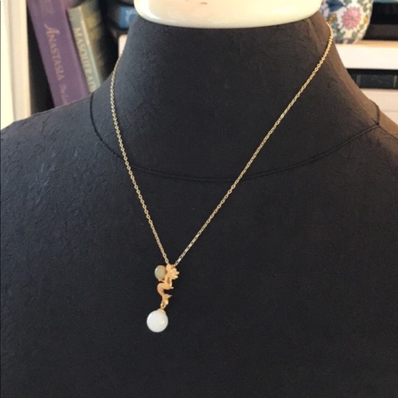 Mermaid 925 Necklace with Tourmaline Stone NWT - Picture 1 of 3